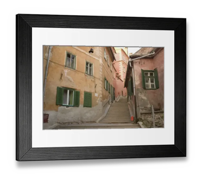 Framed Print : Romania, Sibiu, Walk way in the medieval City, The foundation of the city of Sibiu Framed Print : Romania, Sibiu, Walk way in the medieval City, The foundation of the city of Sibiu