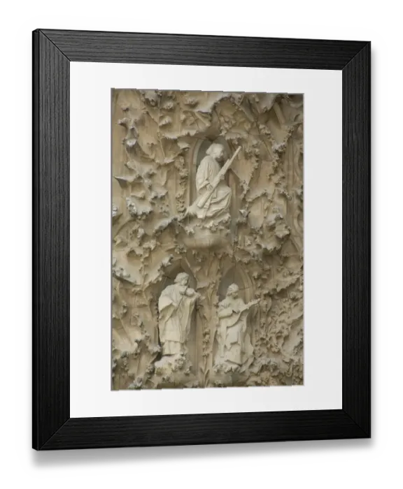 Framed Print : Spain, Barcelona. Gaudis La Sagrada Familia, Nativity Facade detail Framed Print : Spain, Barcelona. Gaudis La Sagrada Familia, Nativity Facade detail