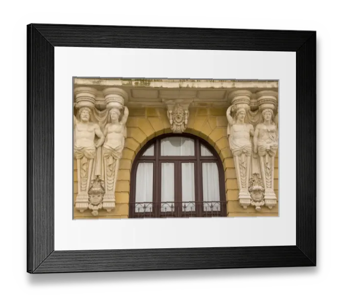 Framed Print : Spain, Bilbao. Historic Arriaga Theatre