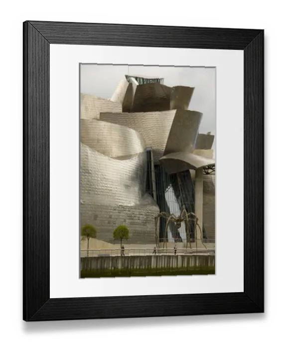 Framed Print : Spain, Bilbao. Guggenheim Museum, giant bronze spider Maman by artist Framed Print : Spain, Bilbao. Guggenheim Museum, giant bronze spider Maman by artist