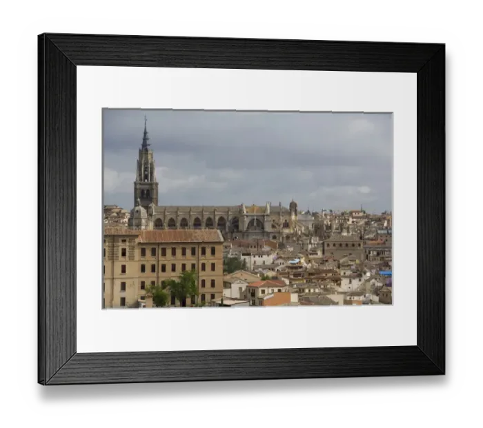 Framed Print : Spain, Castilla-La Mancha, Toledo. Overviews of historic city, Toledo Cathedral Framed Print : Spain, Castilla-La Mancha, Toledo. Overviews of historic city, Toledo Cathedral