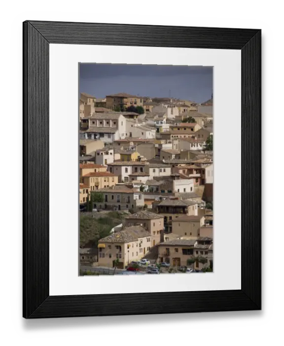 Framed Print : Spain, Castilla-La Mancha, Toledo. Overviews of historic city