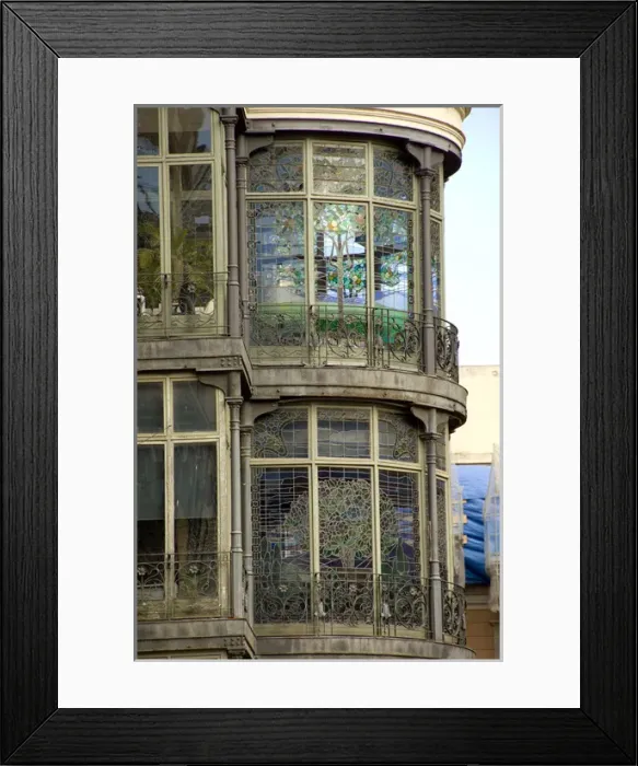 Framed Print : Spain, Catalonia, Barcelona. Views of neighboring homes from Gaudis Casa Batllo Framed Print : Spain, Catalonia, Barcelona. Views of neighboring homes from Gaudis Casa Batllo