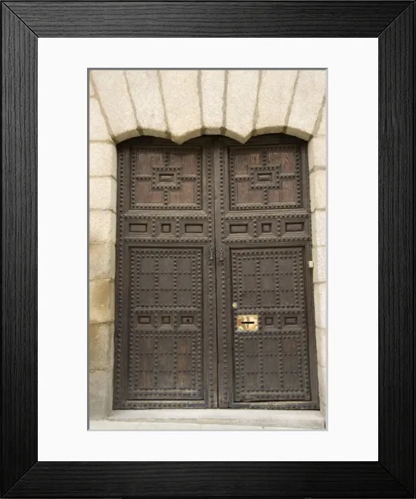 Framed Print : Spain, Madrid. City Square. Historic doors Framed Print : Spain, Madrid. City Square. Historic doors