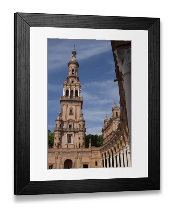 Framed Print : Spain, Seville. The Spanish Square (aka Plaza de Espana). Built in 1929 for Ibero-American
