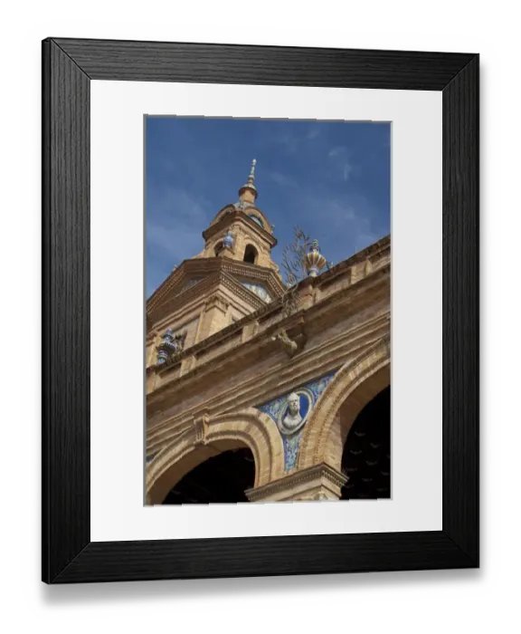 Framed Print : Spain, Seville. The Spanish Square (aka Plaza de Espana). Built in 1929 for Ibero-American