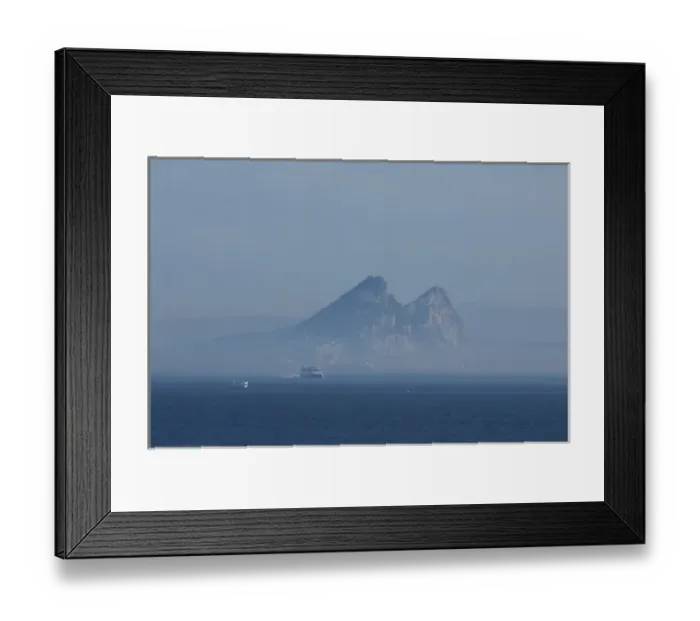 Framed Print : North Africa, Spanish Morocco, Ceuta. View of the Rock of Gibraltar across the Mediterranean Framed Print : North Africa, Spanish Morocco, Ceuta. View of the Rock of Gibraltar across the Mediterranean
