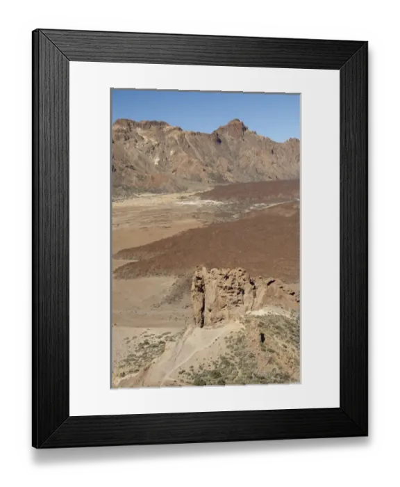 Framed Print : Spain, Canary Islands, Tenerife. Las Canadas National Park. Giant caldera overview Framed Print : Spain, Canary Islands, Tenerife. Las Canadas National Park. Giant caldera overview