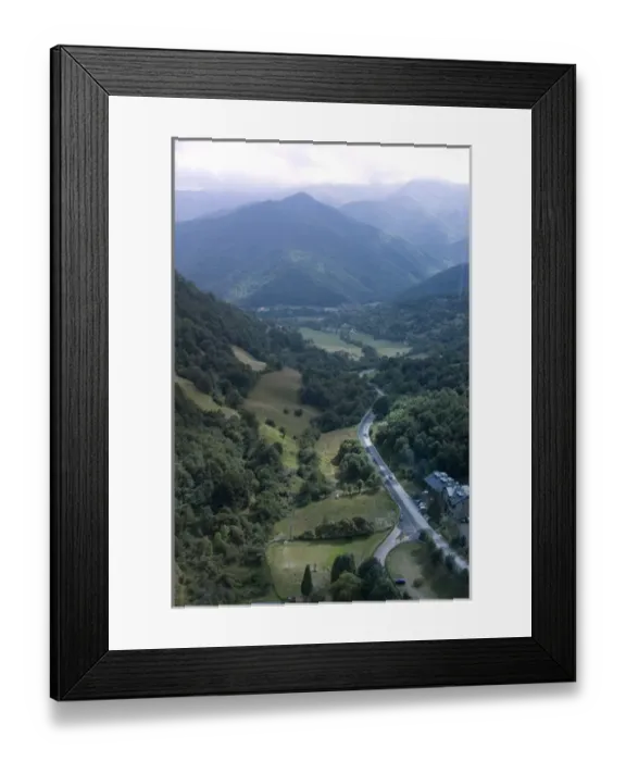 Framed Print : View of the Picos de Europa from an aerial tramway at Fuente De, Liebana, Cantabria