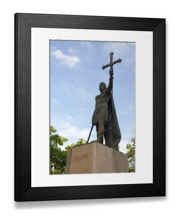 Framed Print : Monument in memory of Pelagius at Covadonga, Asturias, northwestern Spain Framed Print : Monument in memory of Pelagius at Covadonga, Asturias, northwestern Spain