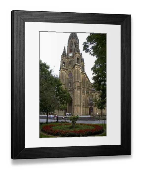 Framed Print : Cathedral of The Good Shepherd in the city of Donostia-San Sebastian, Guipuzcoa, Basque Country Framed Print : Cathedral of The Good Shepherd in the city of Donostia-San Sebastian, Guipuzcoa, Basque Country