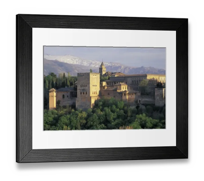 Framed Print : Spain, Granada, Andalucia The Alhambra, fortified Moorish palace (13th-14th C
