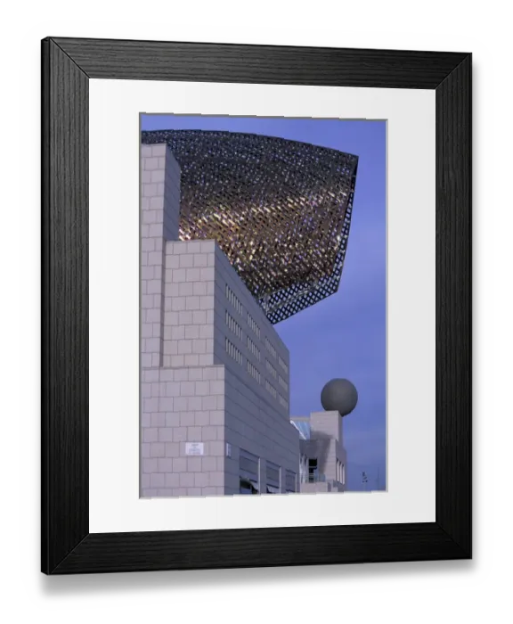 Framed Print : EU, Spain, Barcelona, Olympic Port. Decorations built for 1992 Olympics; metal mesh Framed Print : EU, Spain, Barcelona, Olympic Port. Decorations built for 1992 Olympics; metal mesh