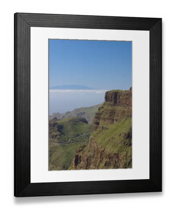 Framed Print : 05. Spain, Canary Islands, Tenerife, mountain road looking to La Gomera Framed Print : 05. Spain, Canary Islands, Tenerife, mountain road looking to La Gomera