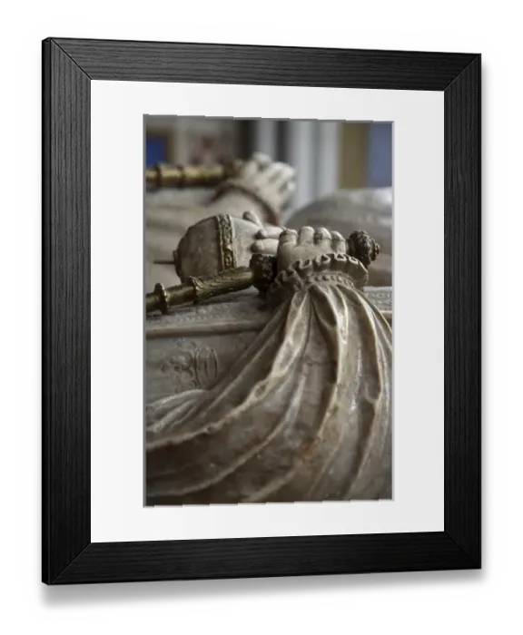 Framed Print : Sweden. Uppsala. A closed up view of tomb sculpture of King Gustav Vasas tomb Framed Print : Sweden. Uppsala. A closed up view of tomb sculpture of King Gustav Vasas tomb