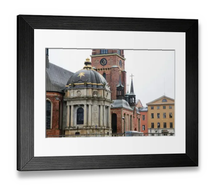 Framed Print : Stockholm, Sweden - Cropped image of an old world church. Horizontal shot Framed Print : Stockholm, Sweden - Cropped image of an old world church. Horizontal shot