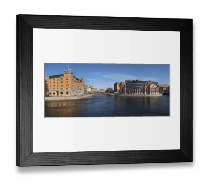 Framed Print : View over Strommen. The Riksdagshuset, parliament building. Rosenbad building Framed Print : View over Strommen. The Riksdagshuset, parliament building. Rosenbad building