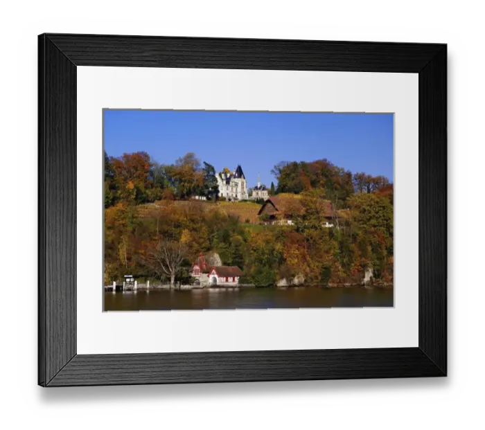 Framed Print : View of estate of the owner of Heineken Beer, from sightseeing boat, Lake Lucerne Framed Print : View of estate of the owner of Heineken Beer, from sightseeing boat, Lake Lucerne