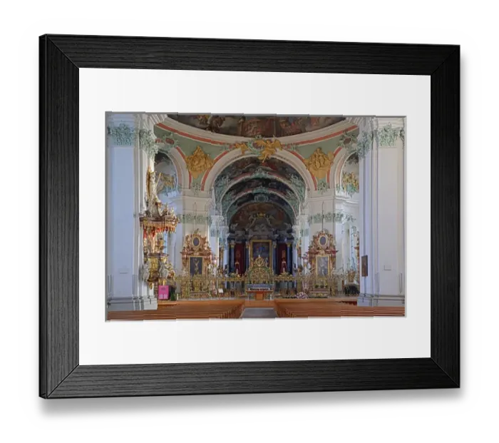 Framed Print : Details of church interior, Switzerland Framed Print : Details of church interior, Switzerland