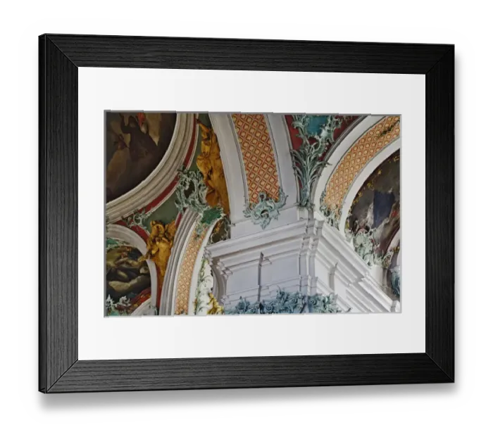 Framed Print : Details of church interior, Switzerland Framed Print : Details of church interior, Switzerland