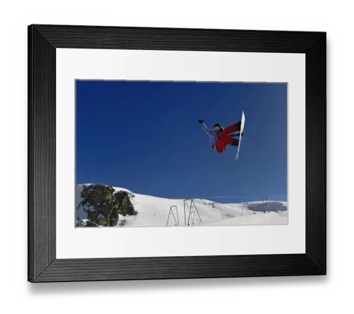 Framed Print : Snowboarder jumping in halfpipe, Klein Matterhorn, Zermatt, Switzerland, Model Released Framed Print : Snowboarder jumping in halfpipe, Klein Matterhorn, Zermatt, Switzerland, Model Released
