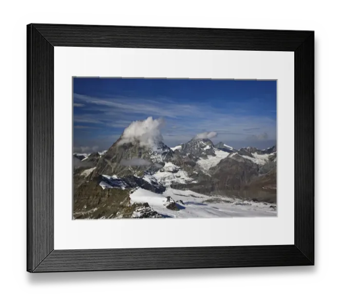 Framed Print : View of the Alps from Klein Matterhorn, near Zermatt, Switzerland