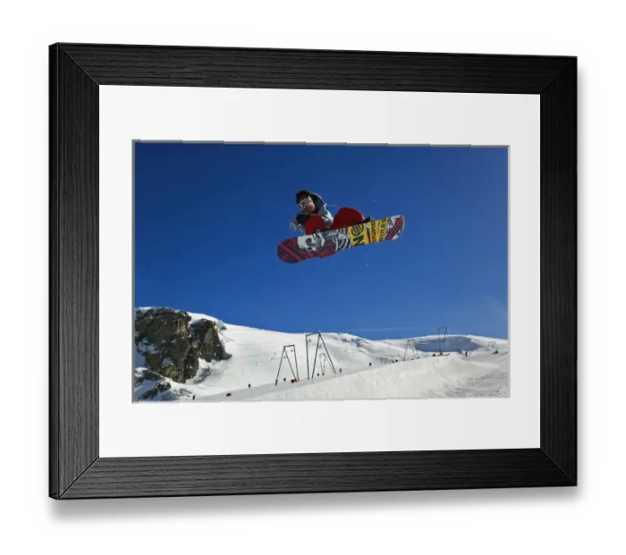 Framed Print : Snowboarder jumping in halfpipe, Klein Matterhorn, Zermatt, Switzerland, Model Released Framed Print : Snowboarder jumping in halfpipe, Klein Matterhorn, Zermatt, Switzerland, Model Released