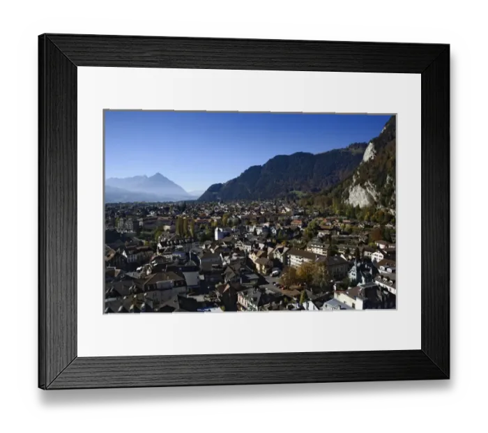 Framed Print : Rooftop view of Interlaken, Switzerland Framed Print : Rooftop view of Interlaken, Switzerland