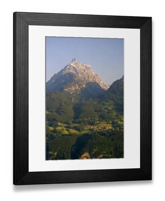 Framed Print : Alpine scene near Weesen, Switzerland. switzerland, swiss, europe, european Framed Print : Alpine scene near Weesen, Switzerland. switzerland, swiss, europe, european