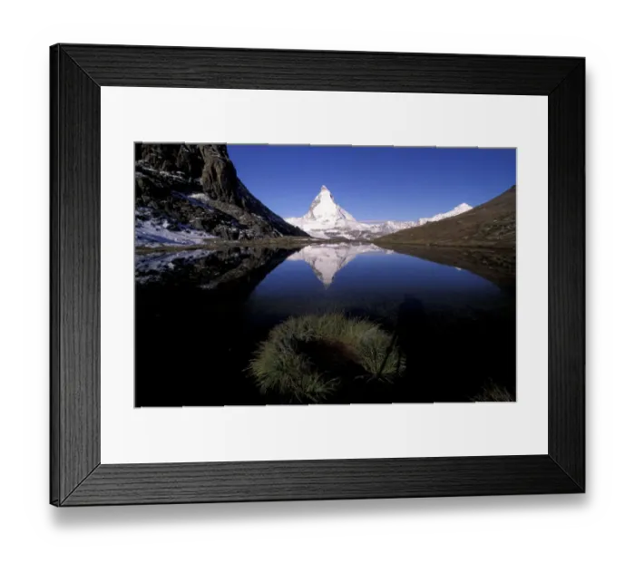 Framed Print : Europe, Switzerland, Zermatt Region. The Matterhorn reflected in Riffelsee Framed Print : Europe, Switzerland, Zermatt Region. The Matterhorn reflected in Riffelsee