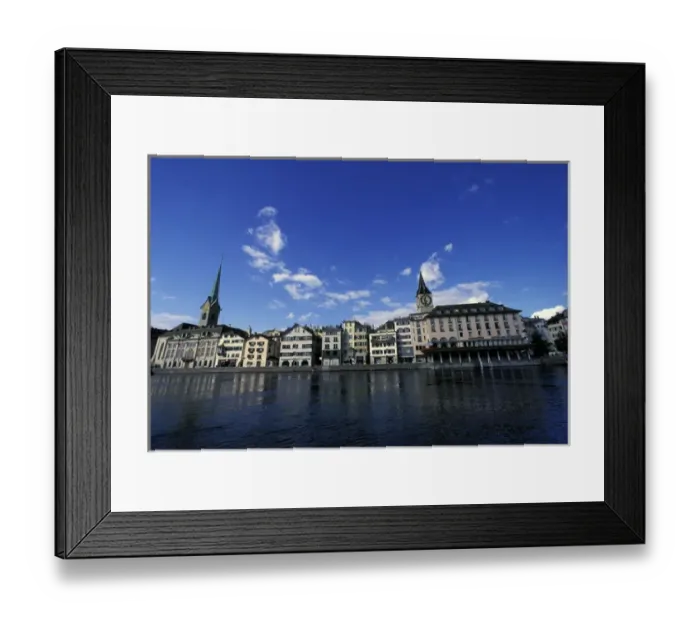 Framed Print : Europe, Switzerland, Zurich. Fraumunster