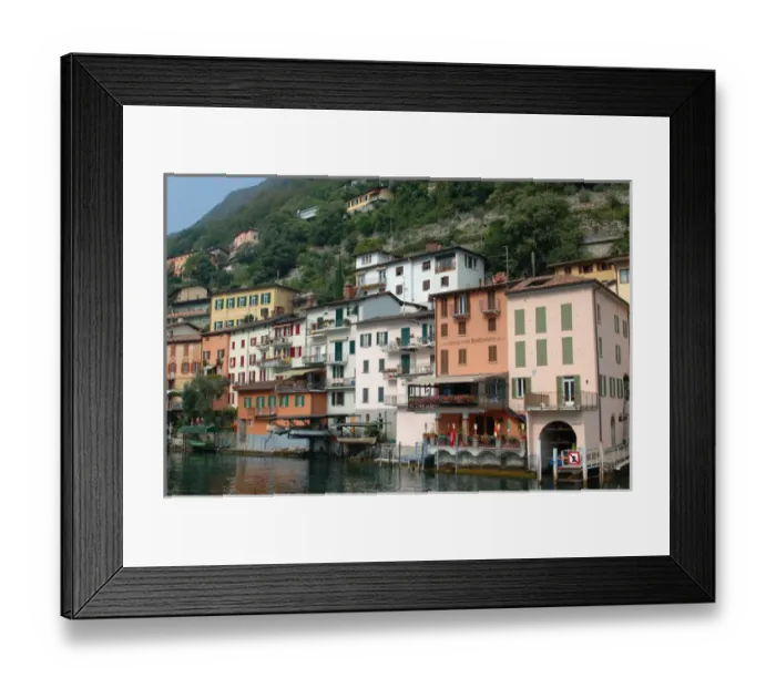 Framed Print : 05. Switzerland, Lugano, Lake Lugano, lakeside village Framed Print : 05. Switzerland, Lugano, Lake Lugano, lakeside village