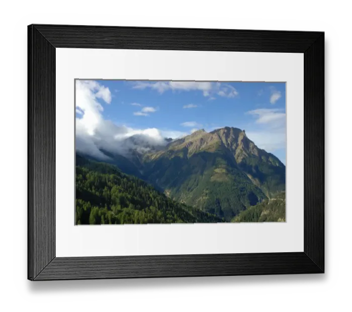 Framed Print : 05. Italy, Simplon Pass, mountains and valleys