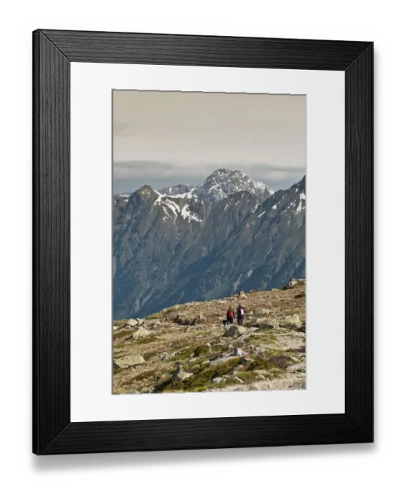 Framed Print : Muottas Muragl, Switzerland. Hiking atop Muottas Muragl