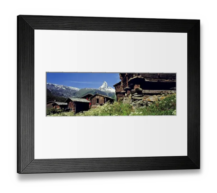Framed Print : Europe, Switzerland, Winkelmatten. The Matterhorn looms above the village of Winkelmatten Framed Print : Europe, Switzerland, Winkelmatten. The Matterhorn looms above the village of Winkelmatten