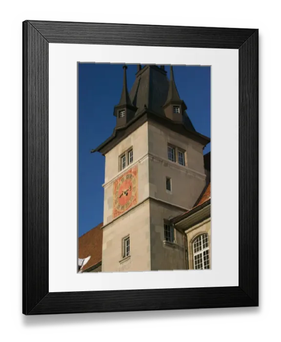 Framed Print : SWITZERLAND-(Vaud)-LAUSANNE: Palais de Rumine Clock Tower / Winter / Morning Framed Print : SWITZERLAND-(Vaud)-LAUSANNE: Palais de Rumine Clock Tower / Winter / Morning