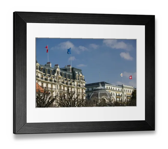 Framed Print : SWITZERLAND-(Vaud)-LAUSANNE (OUCHY): Beau Rivage Hotel Shore of Lake Geneva Framed Print : SWITZERLAND-(Vaud)-LAUSANNE (OUCHY): Beau Rivage Hotel Shore of Lake Geneva