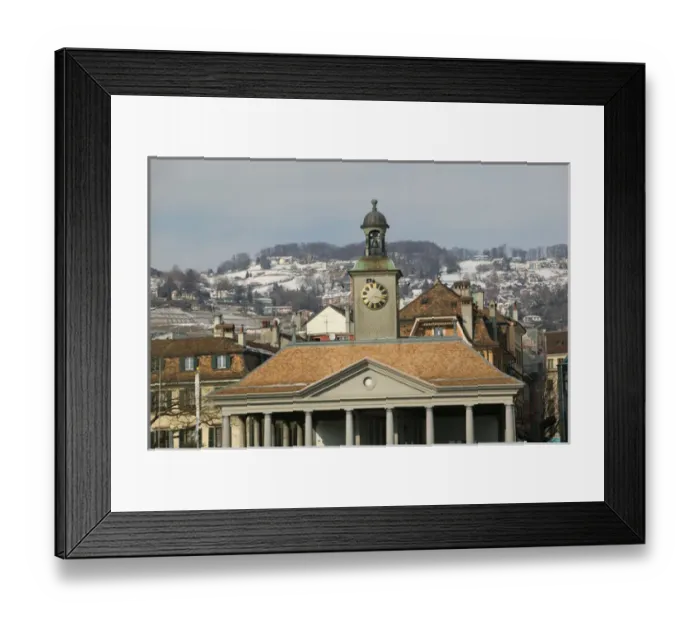 Framed Print : SWITZERLAND-(Vaud)-Swiss Riviera-VEVEY: La Grenette Building / Grande-Place / Winter Framed Print : SWITZERLAND-(Vaud)-Swiss Riviera-VEVEY: La Grenette Building / Grande-Place / Winter