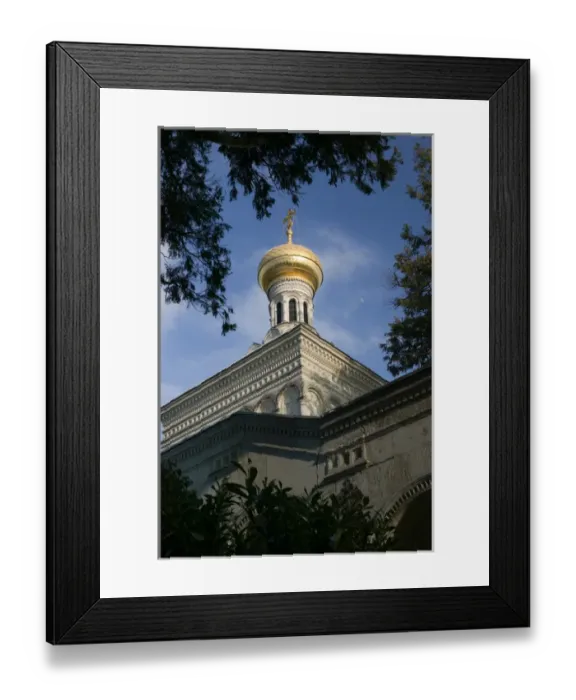 Framed Print : SWITZERLAND-(Vaud)-Swiss Riviera-VEVEY: St-Barbara Russian Orthodox Church, Shore Framed Print : SWITZERLAND-(Vaud)-Swiss Riviera-VEVEY: St-Barbara Russian Orthodox Church, Shore