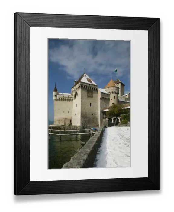 Framed Print : SWITZERLAND-(Vaud)-Swiss Riviera-MONTREUX: Chateau de Chillon (13th century)(Made