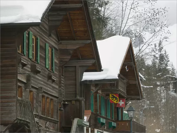 SWITZERLAND-Bern-GSTaD: Ski Chalet Details  /  Winter
