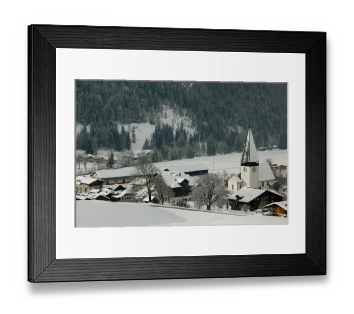 Framed Print : SWITZERLAND-Bern-SaNEN (Area around Gstaad): Town Church with Fresh Snow Morning / Winter Framed Print : SWITZERLAND-Bern-SaNEN (Area around Gstaad): Town Church with Fresh Snow Morning / Winter