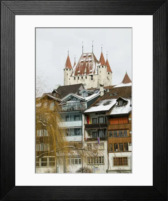 Framed Print : SWITZERLAND-Bern-THUN: Schloss Thun: Town Castle (12th century) / Winter Framed Print : SWITZERLAND-Bern-THUN: Schloss Thun: Town Castle (12th century) / Winter