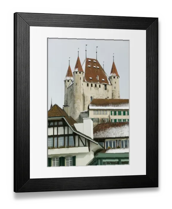 Framed Print : SWITZERLAND-Bern-THUN: Schloss Thun: Town Castle (12th century)  /  Winter