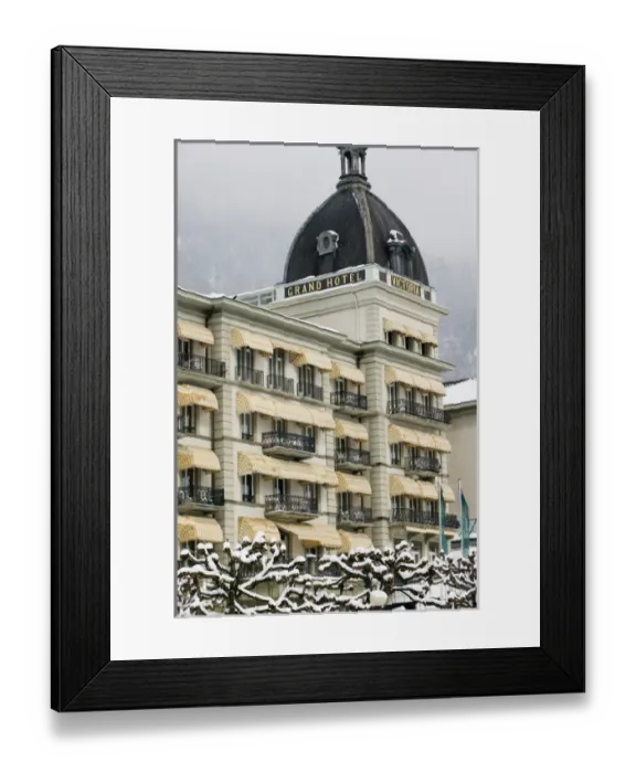 Framed Print : SWITZERLAND-Bern-INTERLAKEN: Grand Hotel / Daytime / Winter Framed Print : SWITZERLAND-Bern-INTERLAKEN: Grand Hotel / Daytime / Winter