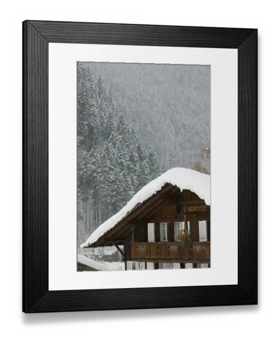 Framed Print : SWITZERLAND-Bern-GRINDELWALD: Ski Chalet / Winter Framed Print : SWITZERLAND-Bern-GRINDELWALD: Ski Chalet / Winter