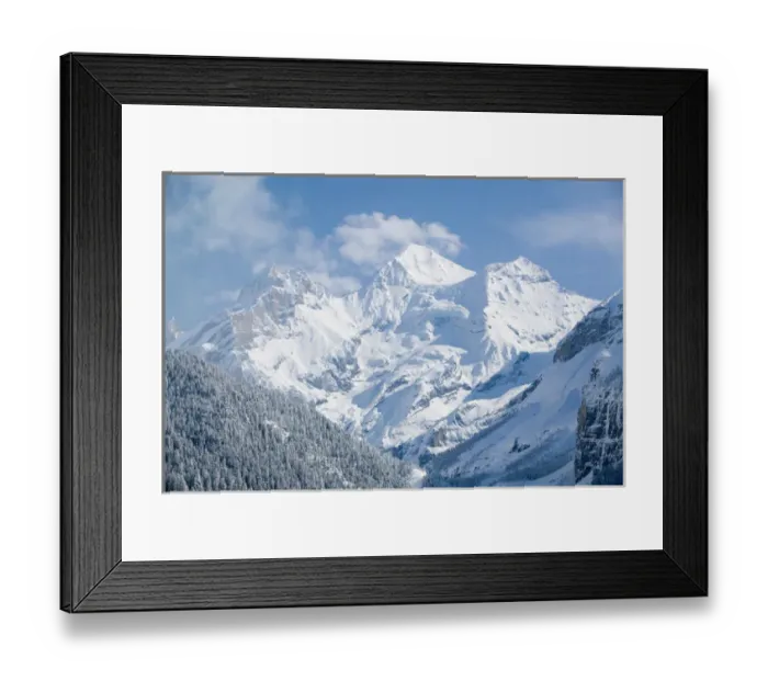 Framed Print : SWITZERLAND-Bern-KANDERSTEG: Kandertal Valley- Mountain View / Winter Framed Print : SWITZERLAND-Bern-KANDERSTEG: Kandertal Valley- Mountain View / Winter