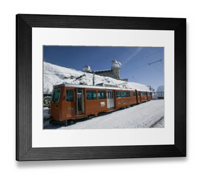 Framed Print : SWITZERLAND-Wallis  /  Valais-ZERMATT: Gornergrat Mountain (el. 3089 meters)-Gornergrat