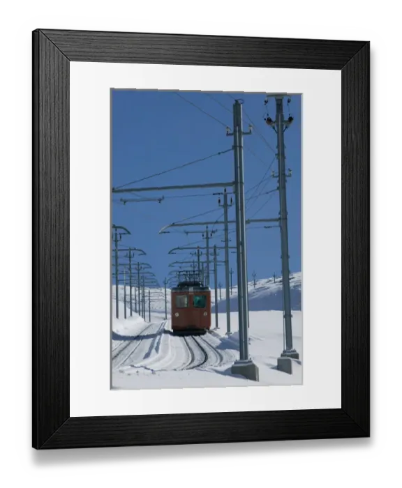 Framed Print : SWITZERLAND-Wallis / Valais-ZERMATT: Riffelberg (el. 2582 meters)-Gornergrat Train / Winter Framed Print : SWITZERLAND-Wallis / Valais-ZERMATT: Riffelberg (el. 2582 meters)-Gornergrat Train / Winter