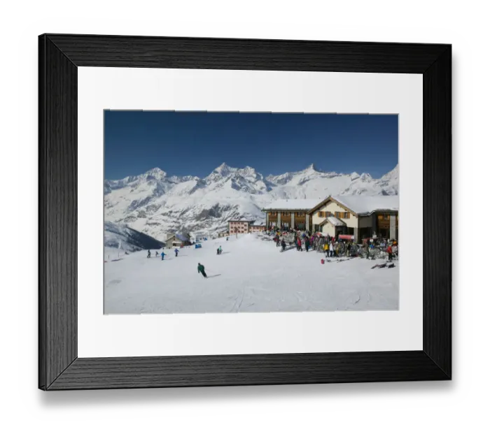 Framed Print : SWITZERLAND-Wallis / Valais-ZERMATT: Riffelberg (el. 2582 meters)-View of Hotel & Restaurant Framed Print : SWITZERLAND-Wallis / Valais-ZERMATT: Riffelberg (el. 2582 meters)-View of Hotel & Restaurant